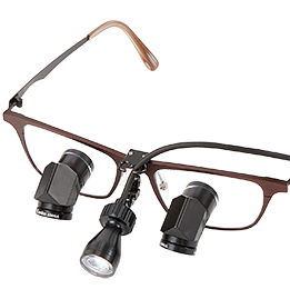 4x ergonomic loupes with L2SX5 headlight mounted